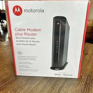 Motorola MG7550 16x4 Cable Modem Plus AC1900 Dual-Band WiFi Router NEW Sealed